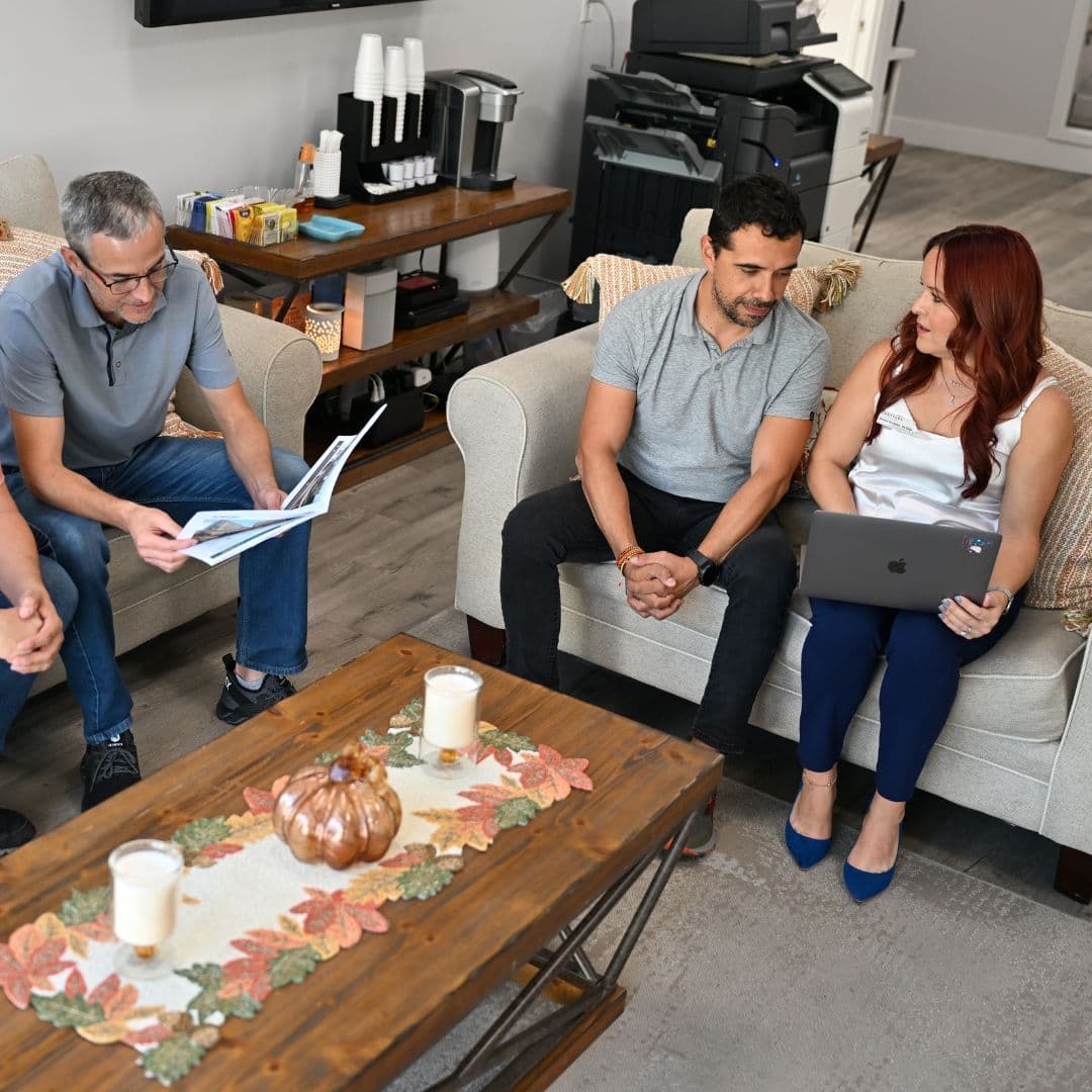Team members in a project discussion