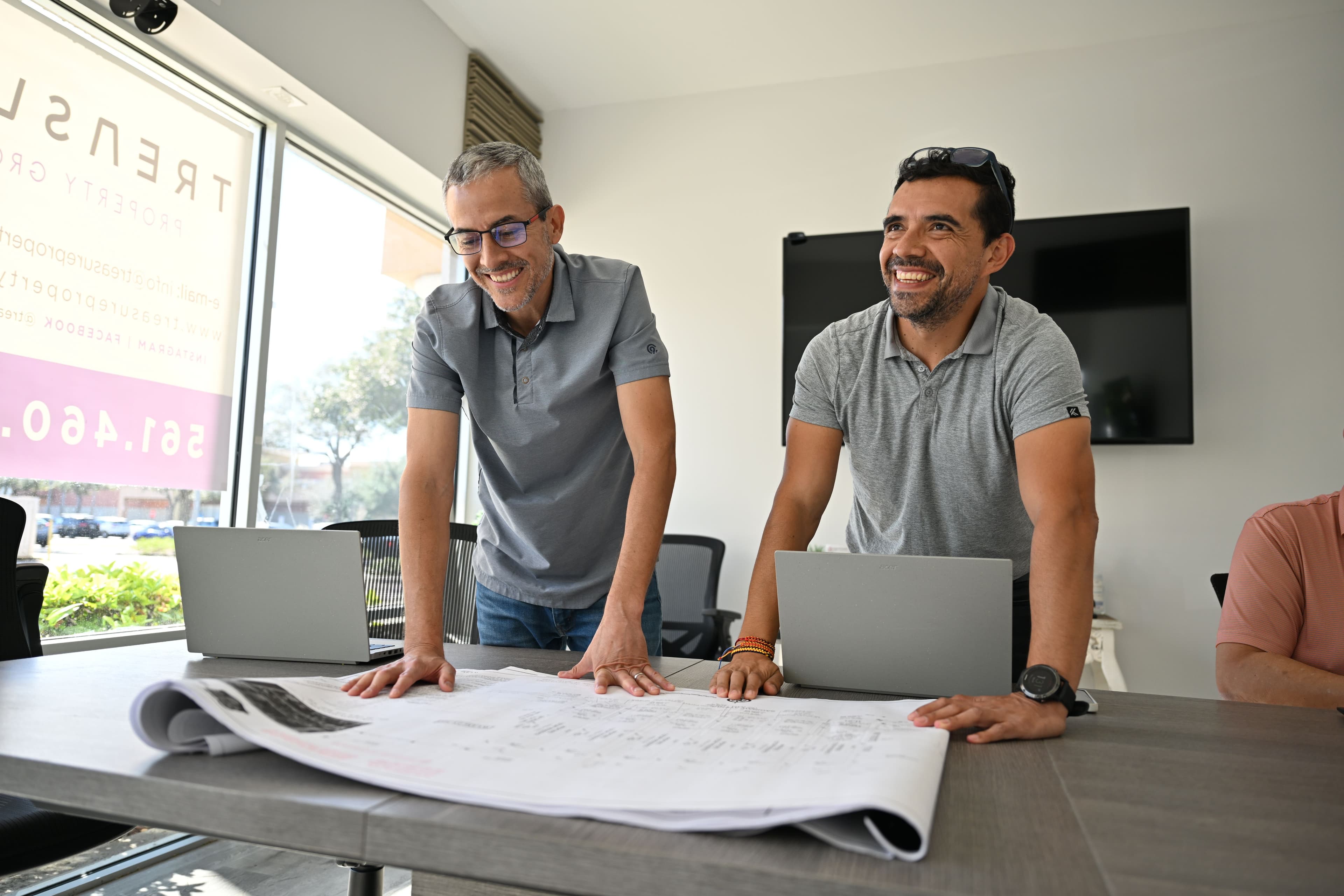 Team members in a project discussion